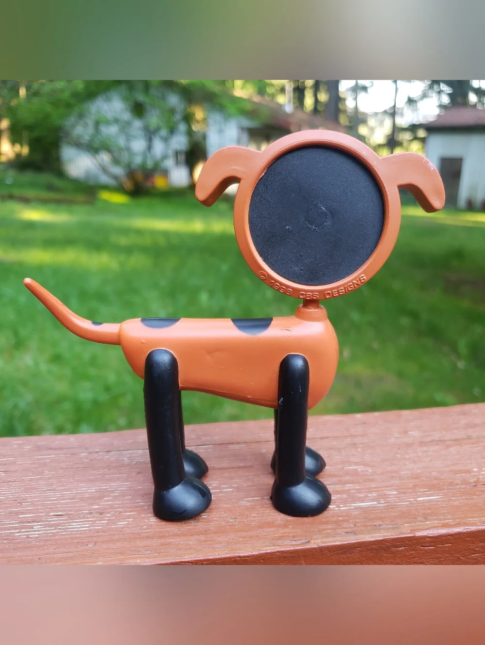 Vintage CBS Designs 1998 Flexo Buddies Bendable Photo Frame - Pooch 'Dog'